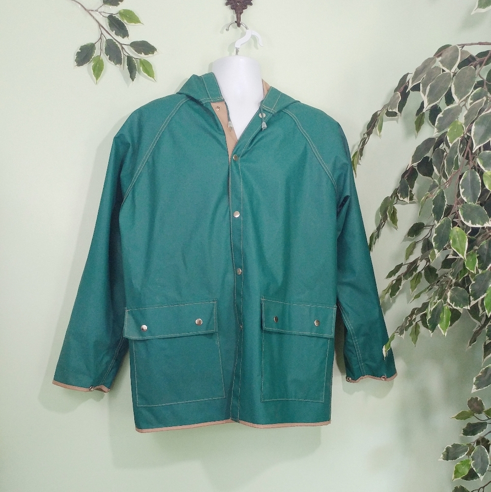 5/$18 Van Heusen Sportswear Teal Oversized Rain Coat